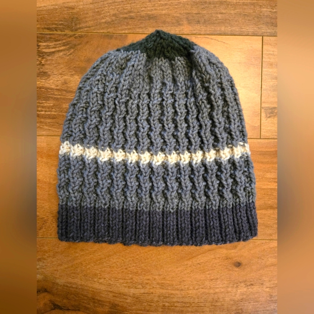 Handcrafted Winter hat, Grey, size M